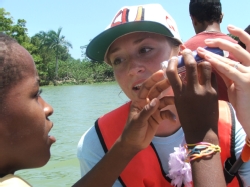 Adrienee Mallette shown teaching student how to test water