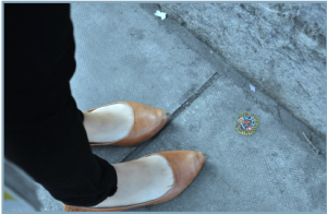 Image of Chewing Gum Art on Sidewalk