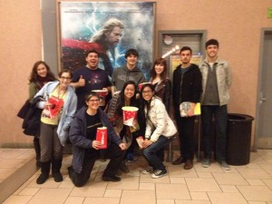 HNR 210 class at the movies